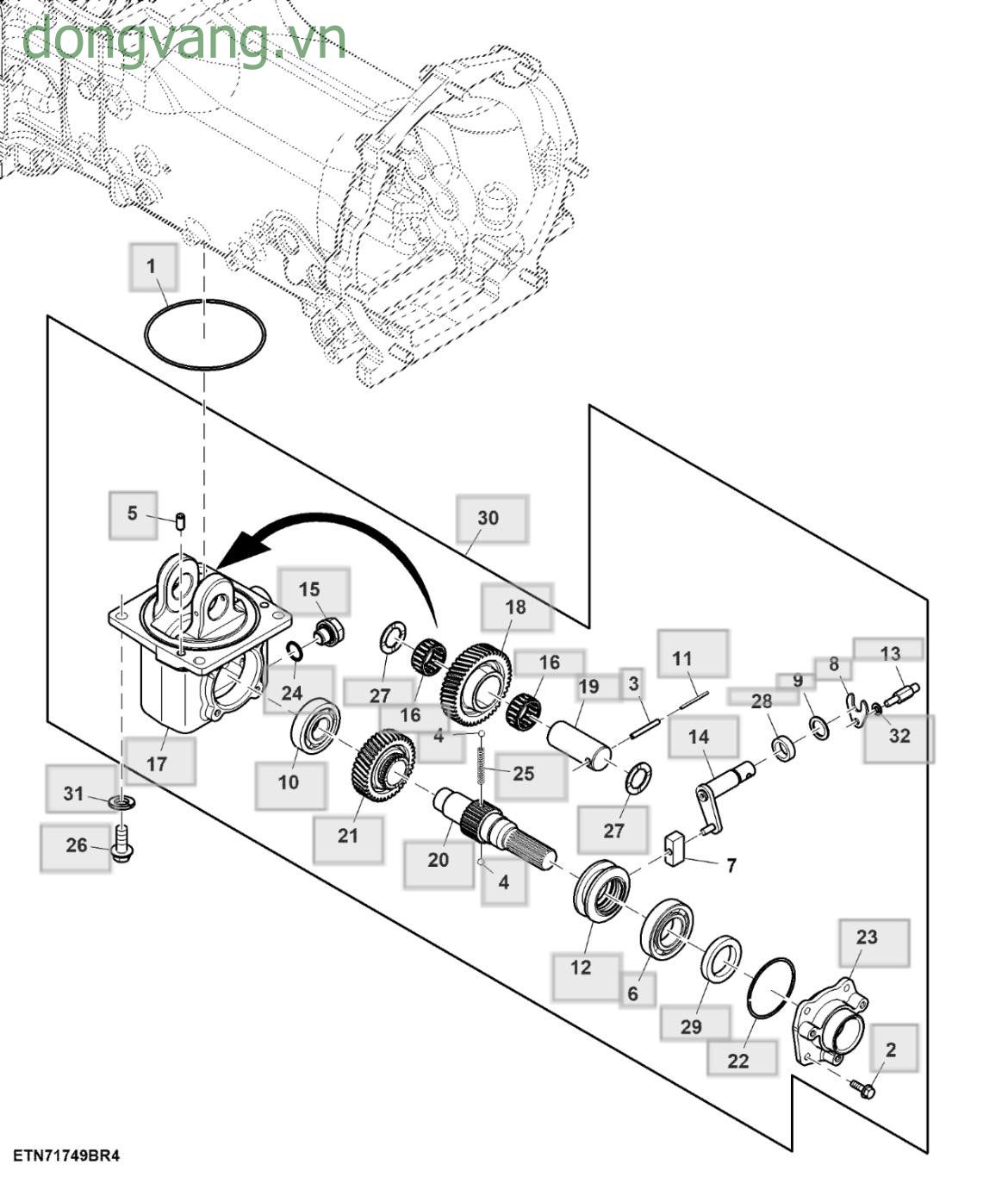 Hộp nhỏ giọt truyền động bánh trước, Hộp giảm tốc - ST555611
